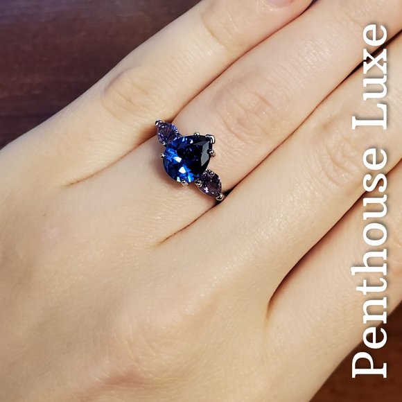 FINAL RESTOCK!! Blue Sapphire Amethyst Ring - Picture 5 of 7
